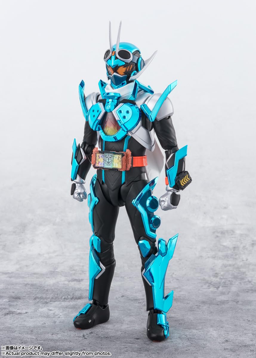 Tamashii Nations Kamen Rider Gotchard Steamhopper chrome finish detail on body