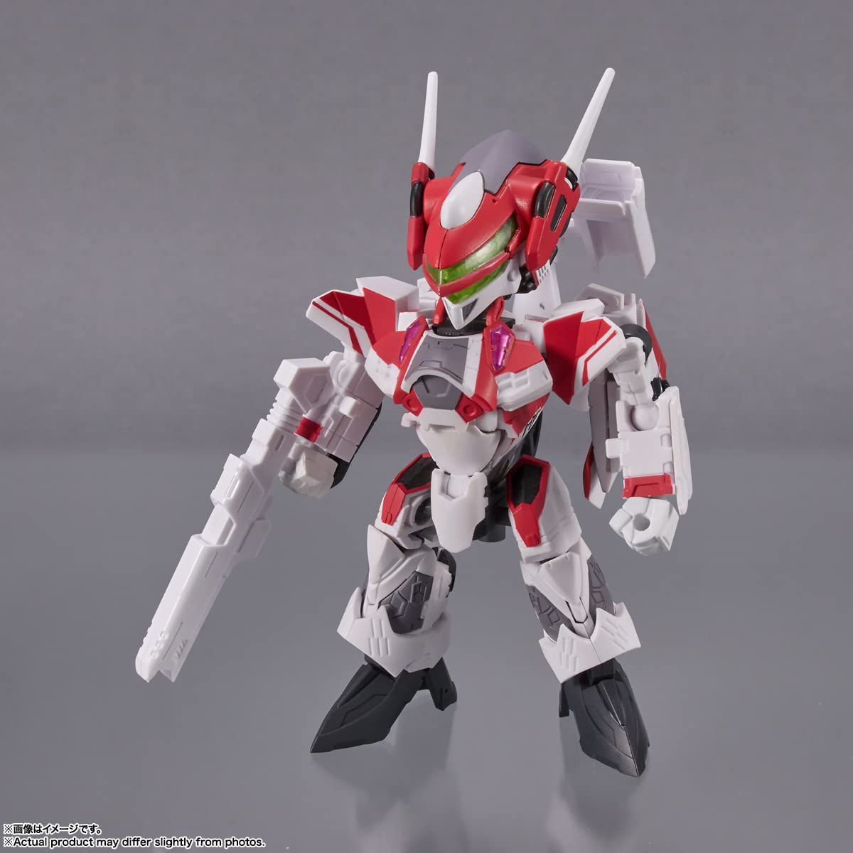 Tamashii Nations Macross Delta Siegfried container showcases secure storage for small figures.
