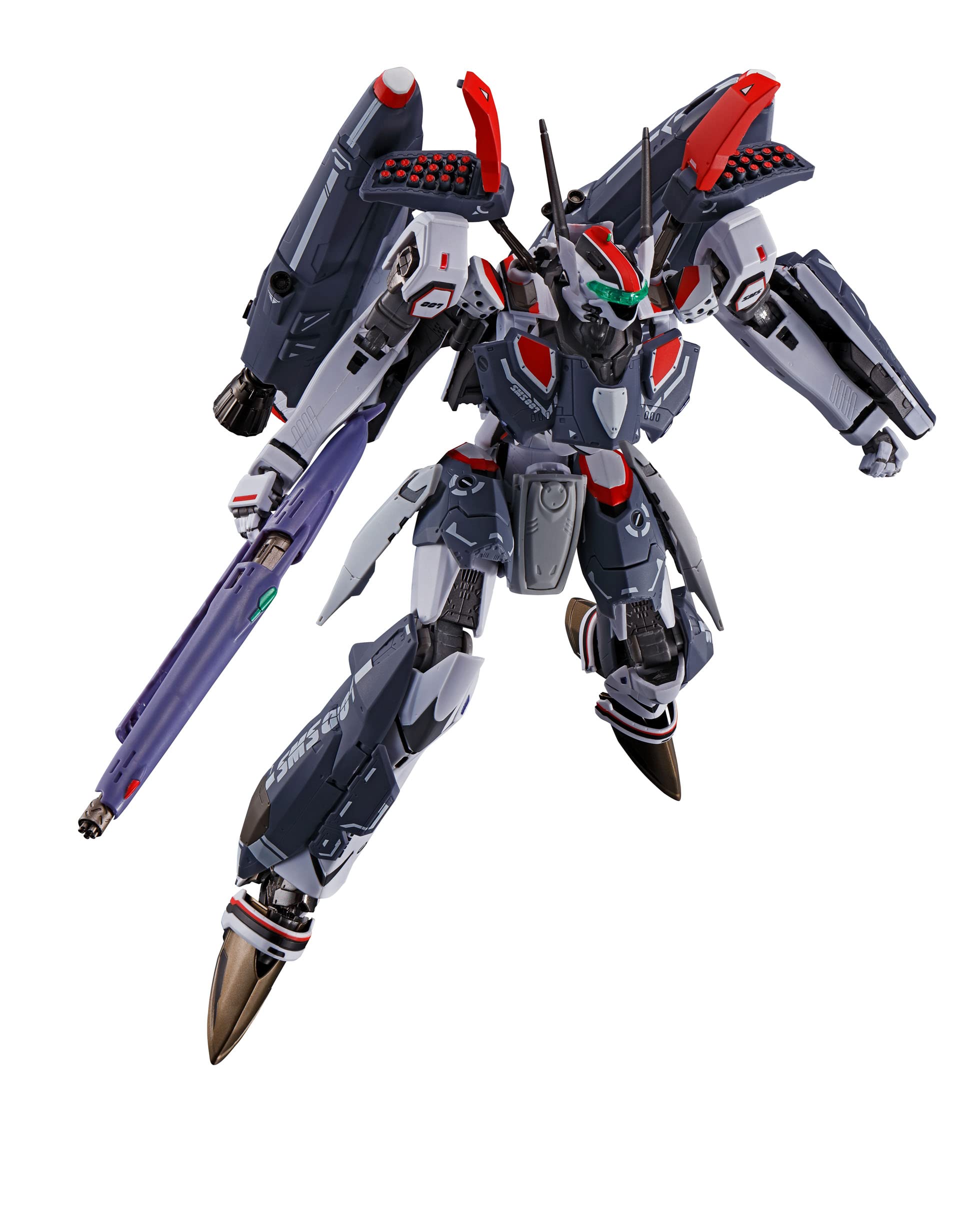 Tamashii Nations VF-25F Super Messiah Valkyrie in dynamic display pose for collection