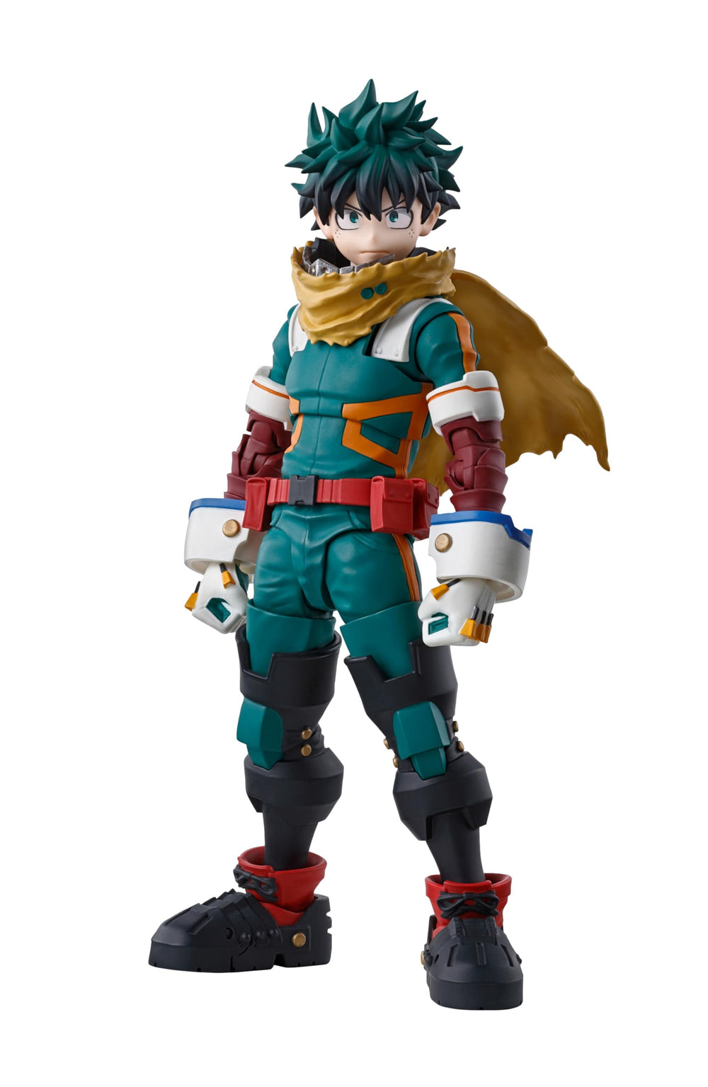 TAMASHII NATIONS Izuku Midoriya S.H.Figuarts front view for dynamic display.
