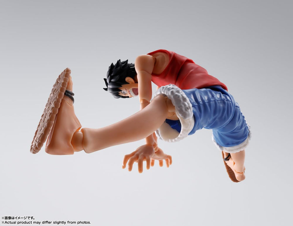 Official Bandai Namco warning label confirms licensed One Piece figure.
