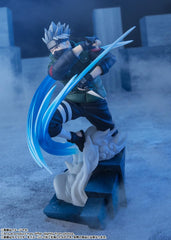 Tamashii Nations Kakashi Hatake base shot demonstrates secure display option.