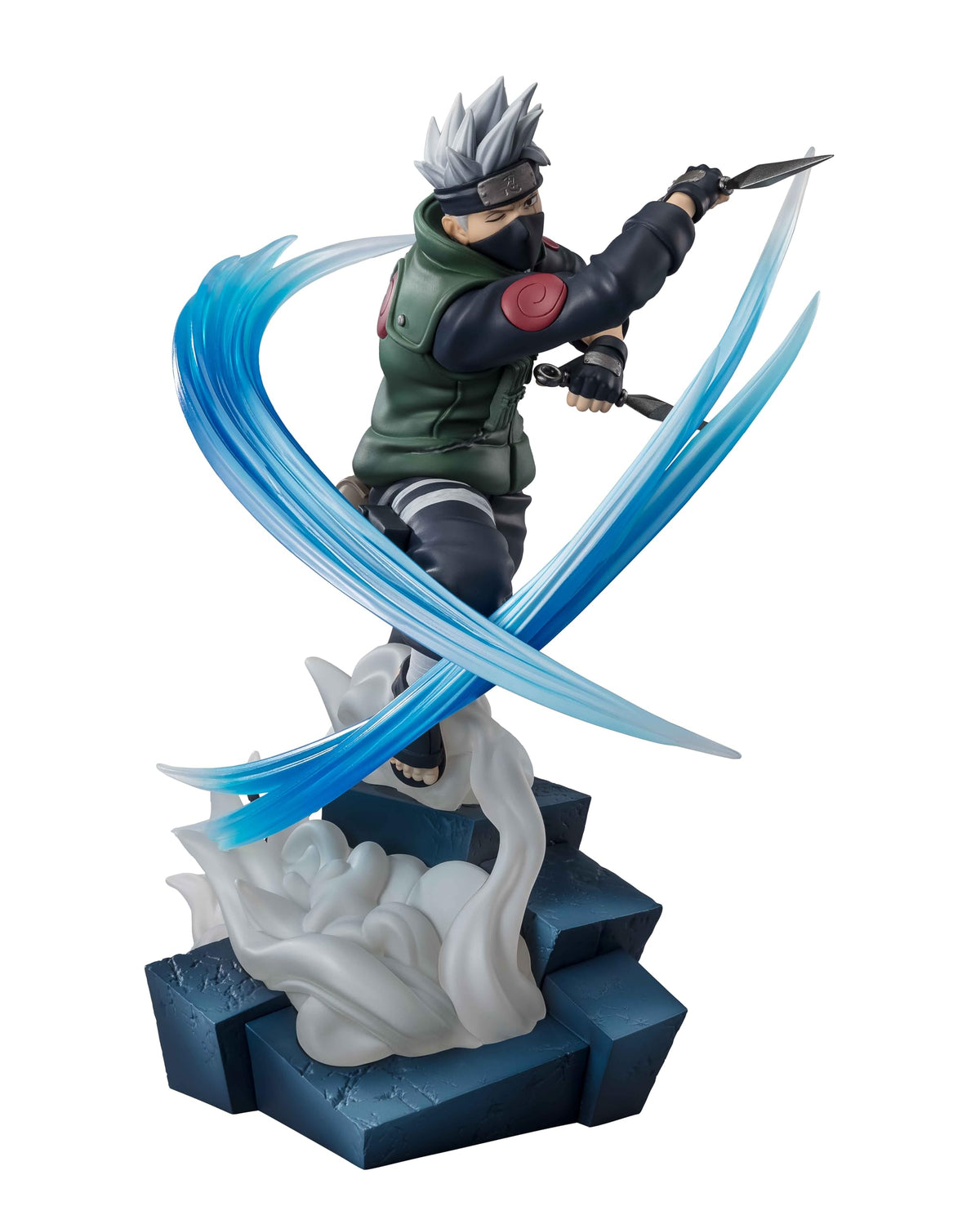 Tamashii Nations Kakashi Hatake Extra Battle figure main display piece for Naruto fans.