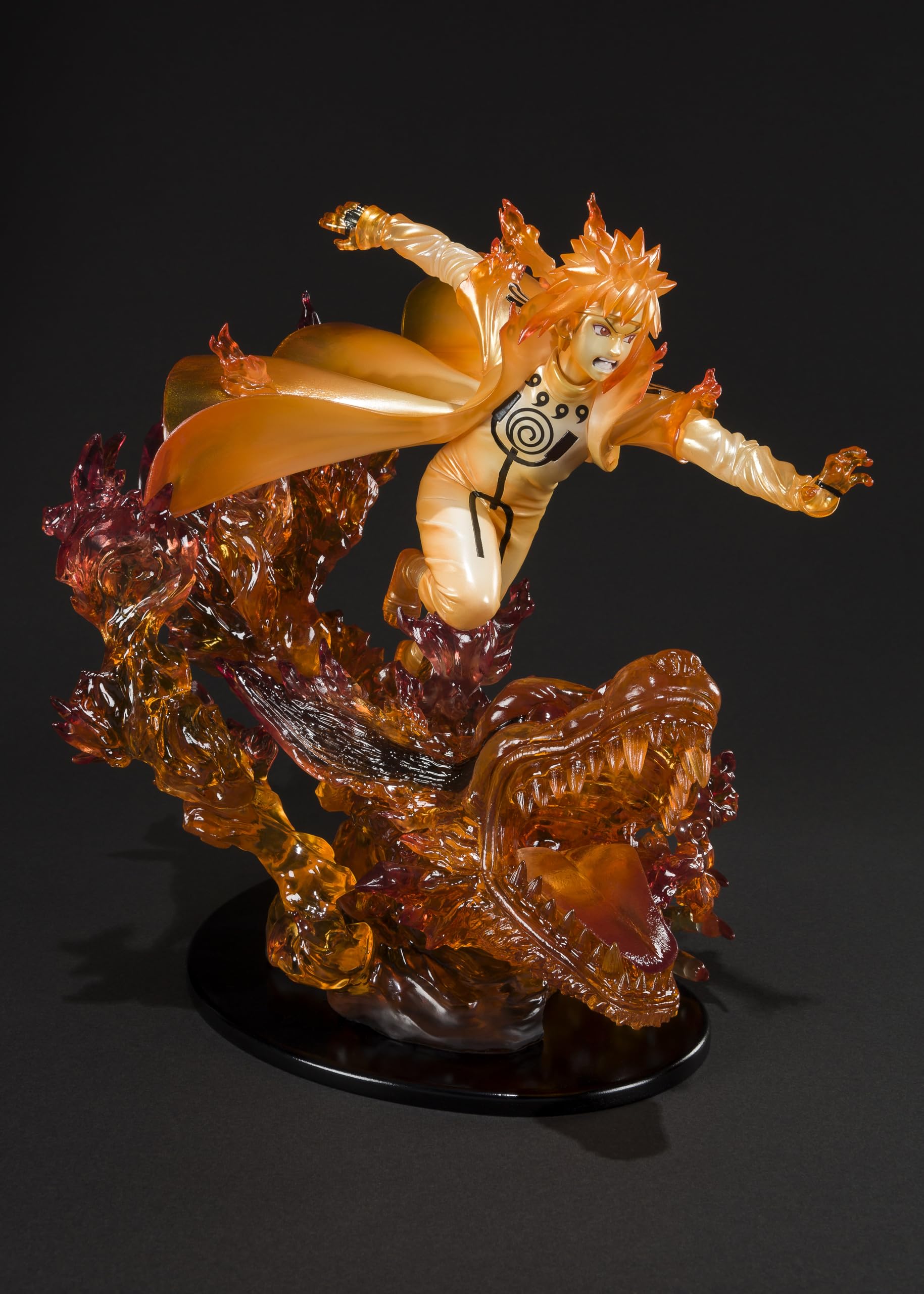 Tamashii Nations Naruto Shippuden Kurama display uses sculpted energy effects for impactful photos.