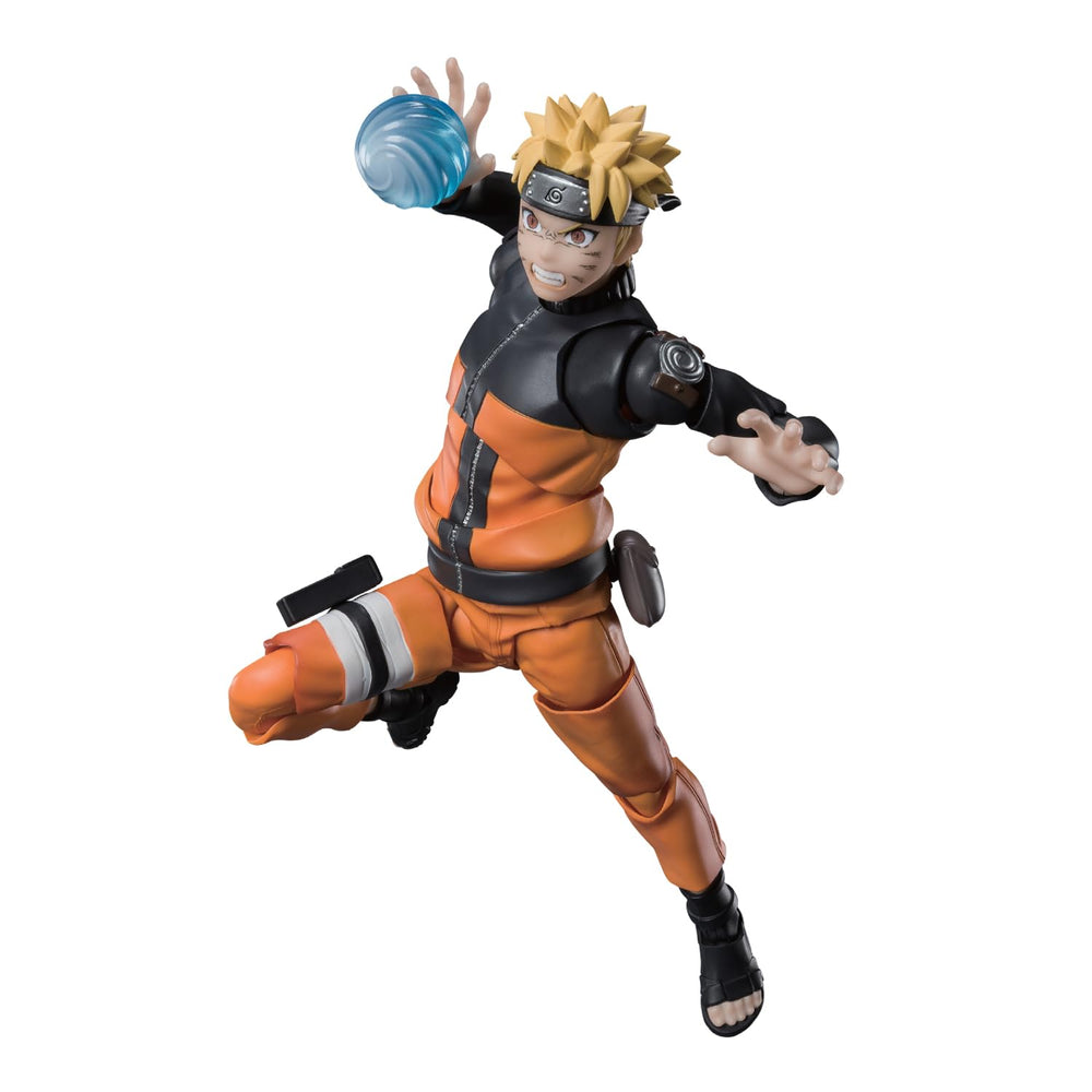 Tamashii Nations Naruto Uzumaki Shippuden figure with Rasengan for dynamic display.