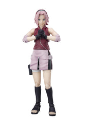 Tamashii Nations Sakura Haruno S.H.Figuarts front view for display-ready posing.