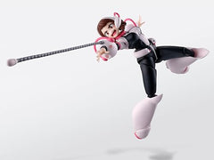 Tamashii Nations Ochako Uraraka packaging shows included parts