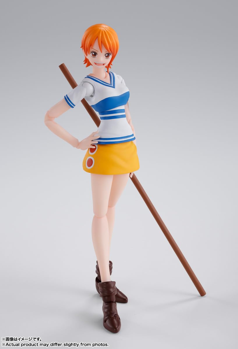 Tamashii Nations Nami Romance Dawn figure featuring interchangeable hands and expressions.
