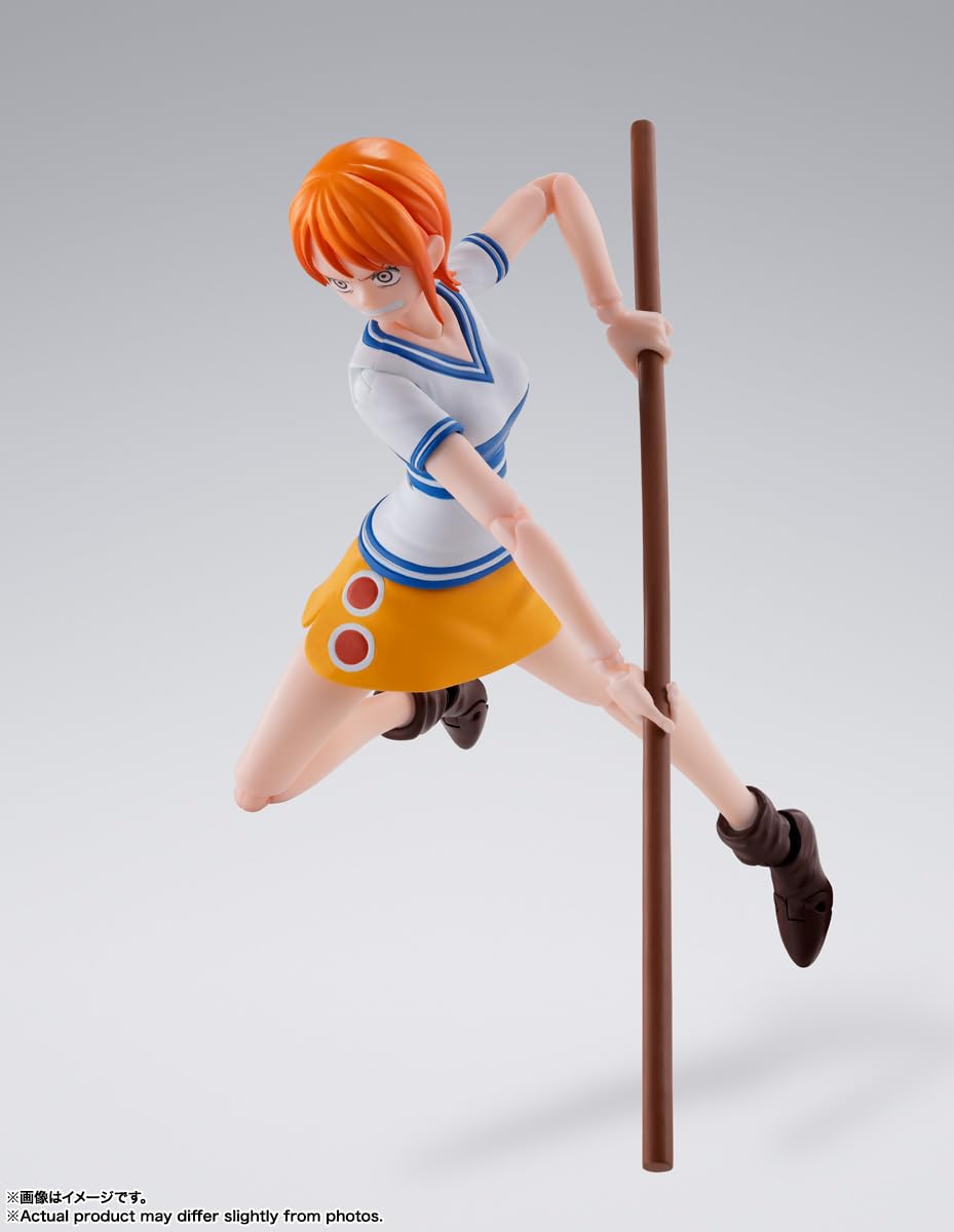 Tamashii Nations Nami Romance Dawn official licensing label on packaging.