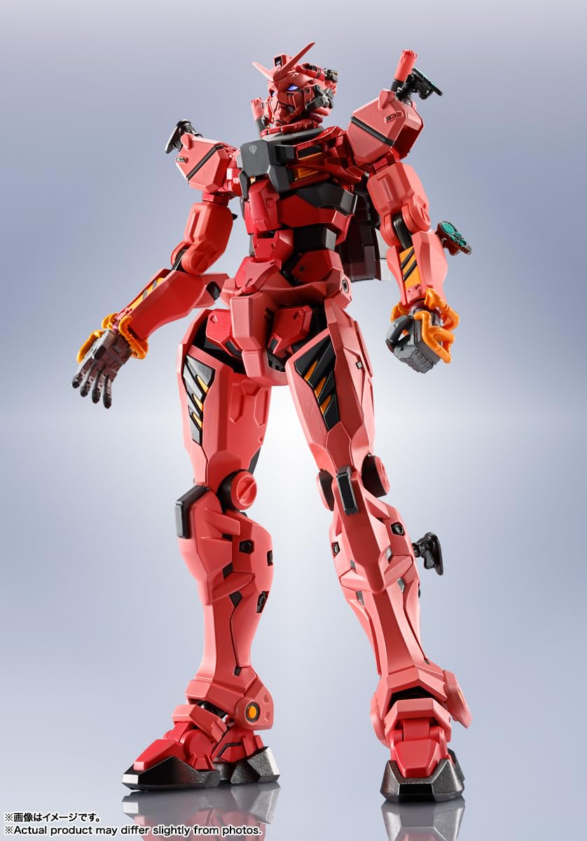 TAMASHII NATIONS Red Gundam beam rifle for action-ready poses.