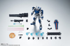 TAMASHII NATIONS Duel Gundam anti-beam shield supports authentic defense poses.