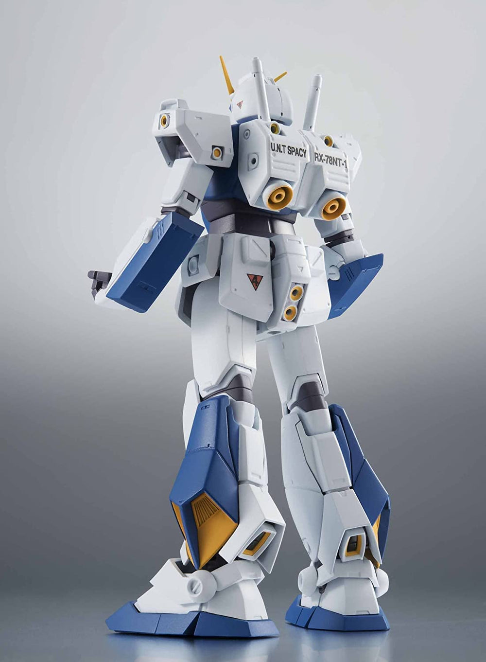 Tamashii Nations Gundam NT-1 Alex Ver. A.N.I.M.E. shield in ready stance.