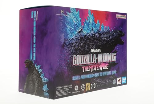 TAMASHII NATIONS S.H.MonsterArts Godzilla x Kong back fins with metallic color details.