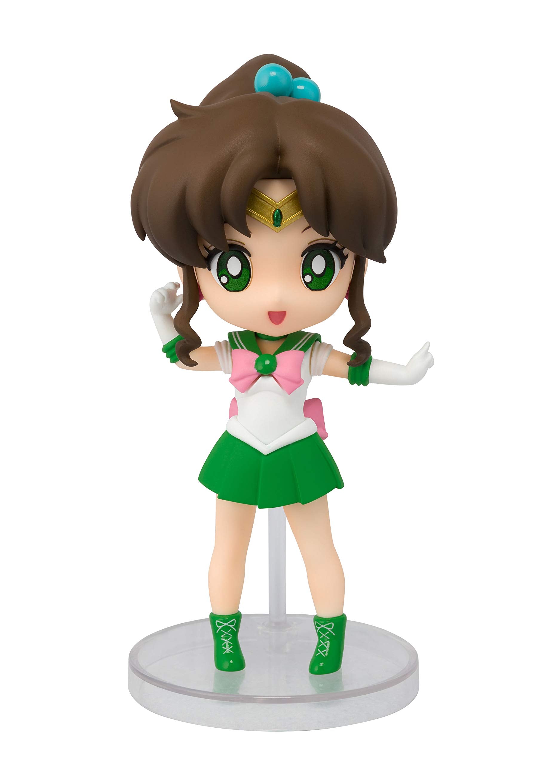 TAMASHII NATIONS Sailor Jupiter Figuarts Mini close-up showcases vibrant details perfect for display.