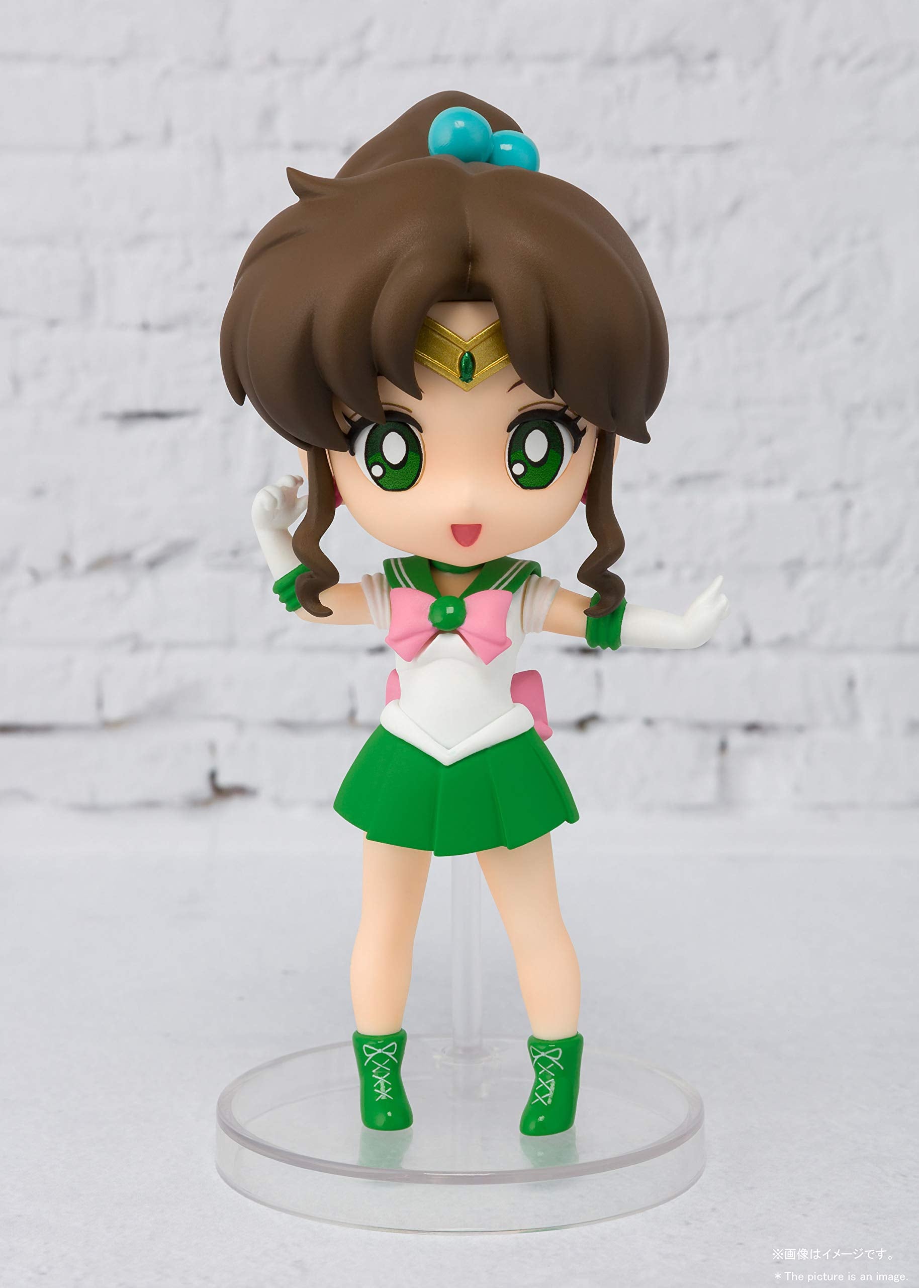TAMASHII NATIONS Sailor Jupiter Figuarts Mini with stand for stable, ready-to-pose display.