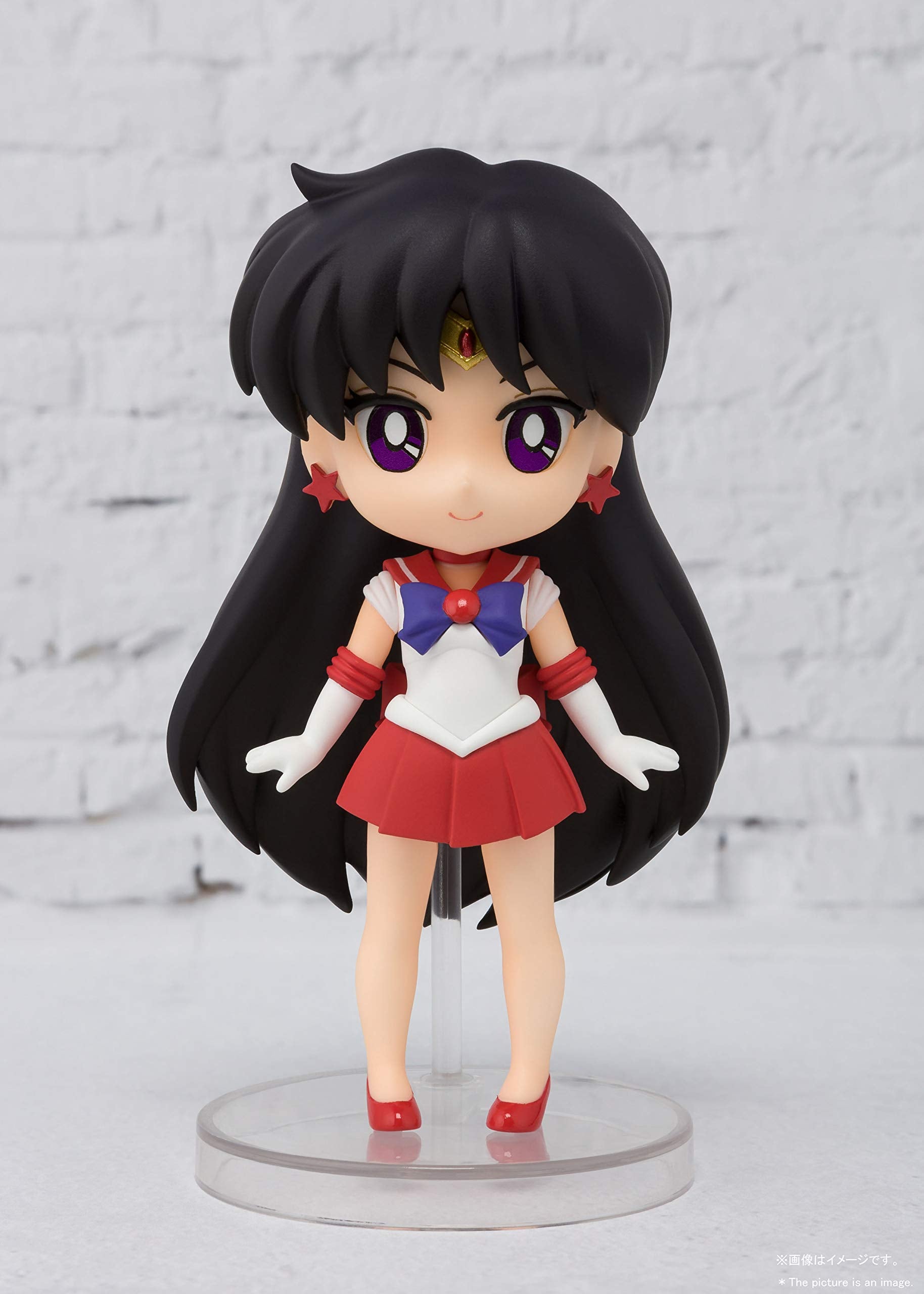 Tamashii Nations Sailor Mars mini figure full figure view for display.