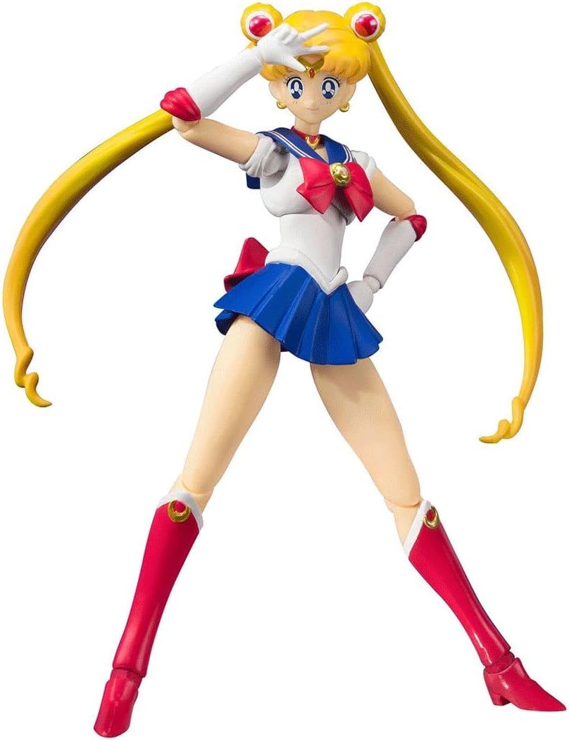 Tamashii Nations Sailor Moon Animation Color Edition front view for display-ready pose