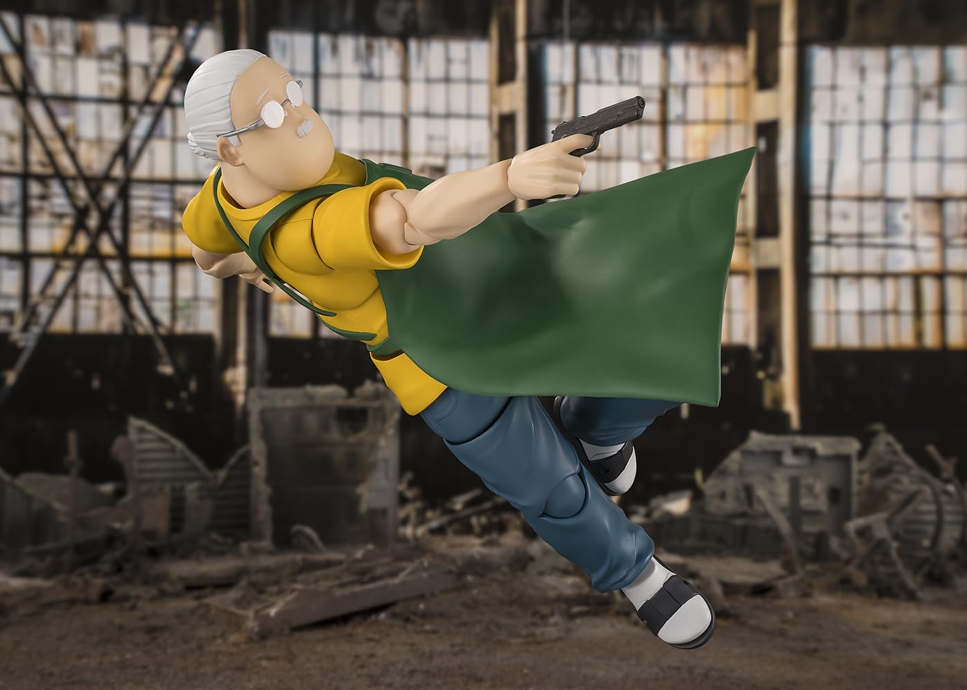Gun accessory included for action oriented diorama with TAMASHII NATIONS Sakamoto Taro.