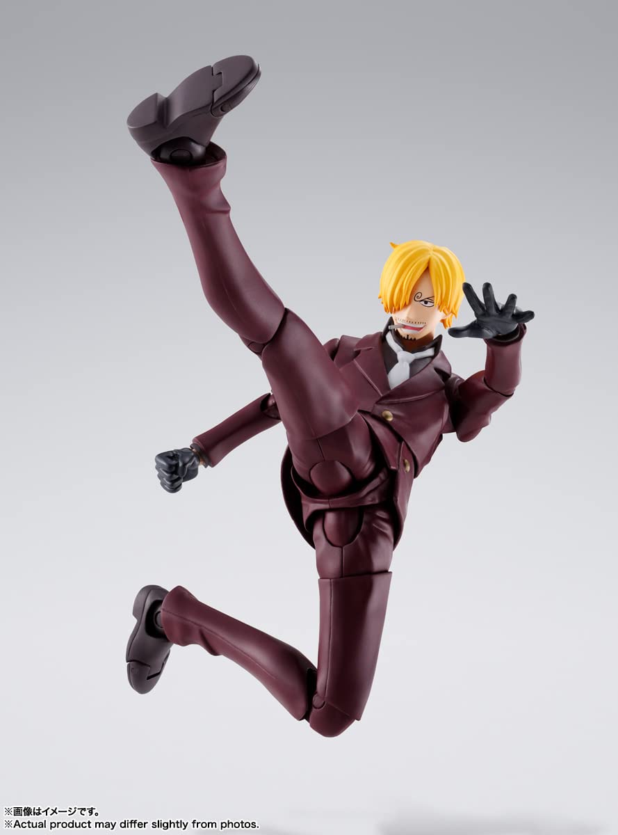 TAMASHII NATIONS Sanji Black Leg Style effect parts add authentic action accents.