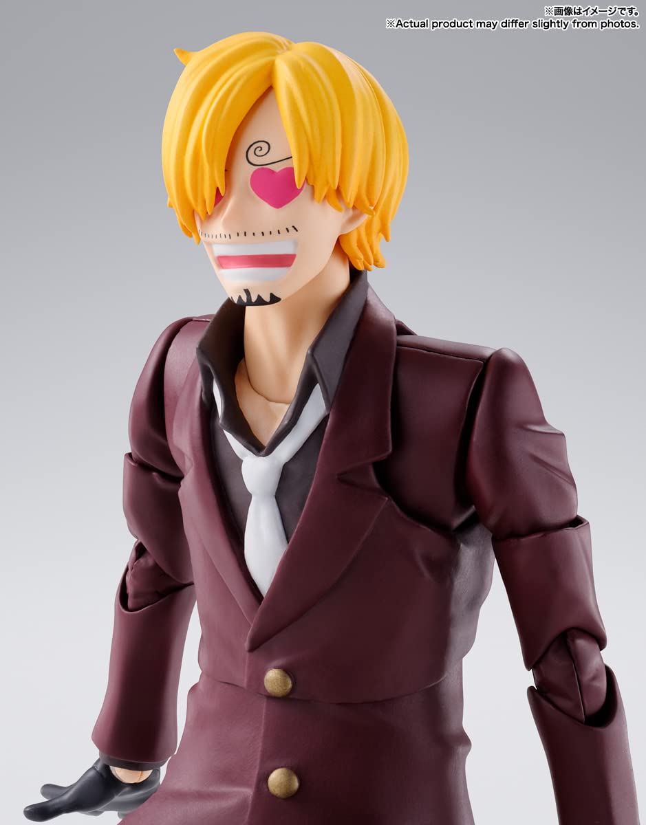 TAMASHII NATIONS Sanji optional thigh parts support pose customization.