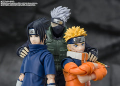 Tamashii Nations Sasuke Fire Style effect base adds dramatic flair.
