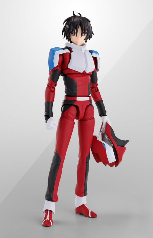 Tamashii Nations helmet accessory for helmeted display poses.