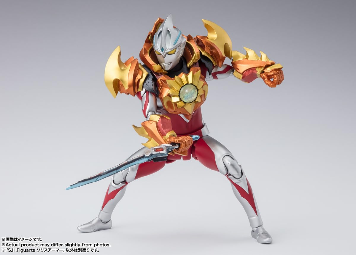 TAMASHII NATIONS Solis Armor orange and gold metallic finishes.