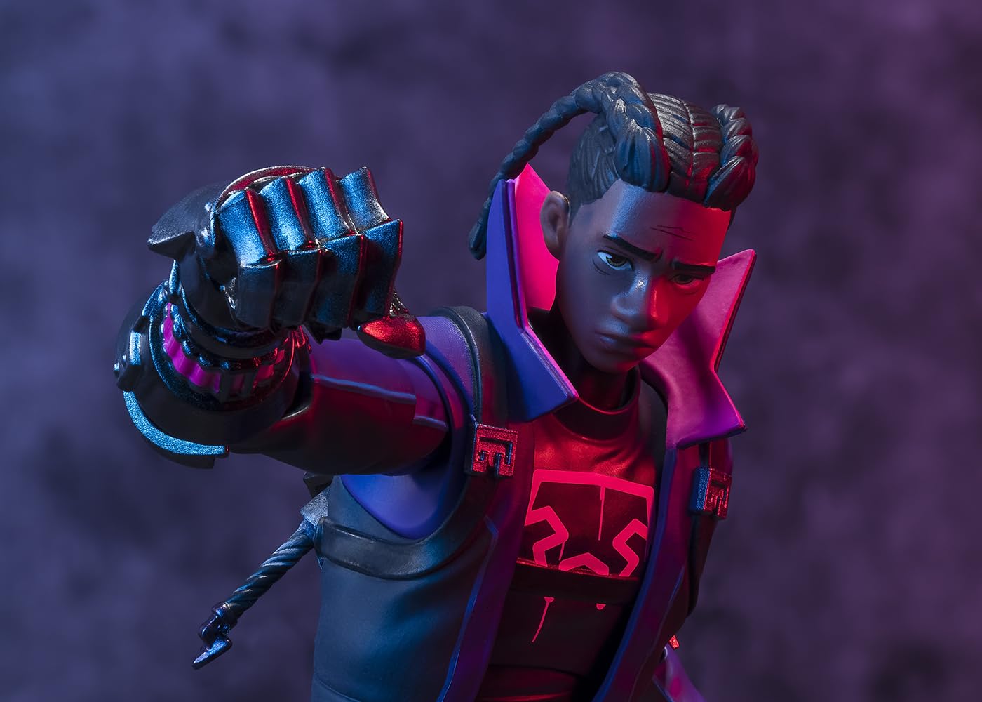 Official packaging label on Miles Morales S.H.Figuarts box for licensed product