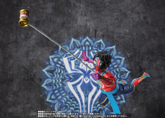 Tamashii Nations Spider-Man India S.H.Figuarts spider web strings for dynamic stances.