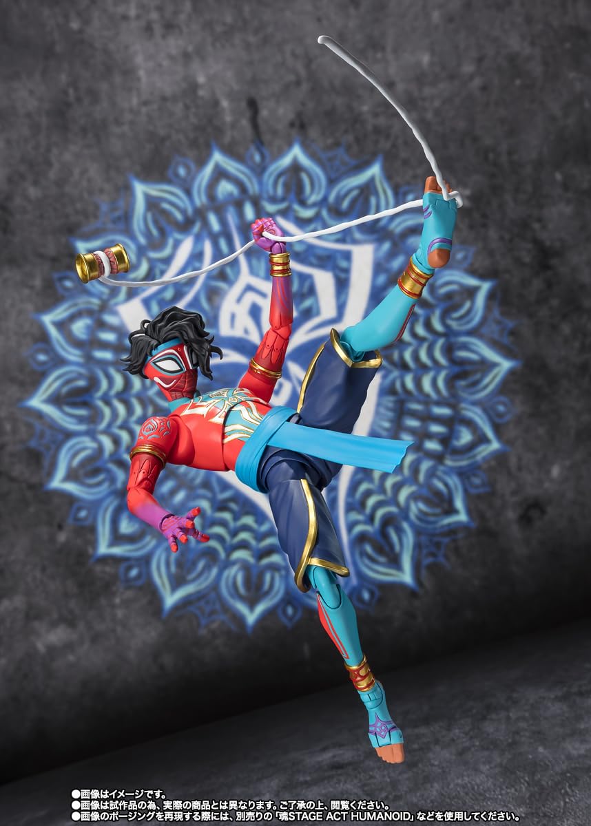 Tamashii Nations Spider-Man India S.H.Figuarts yoyo accessory for action scenes.