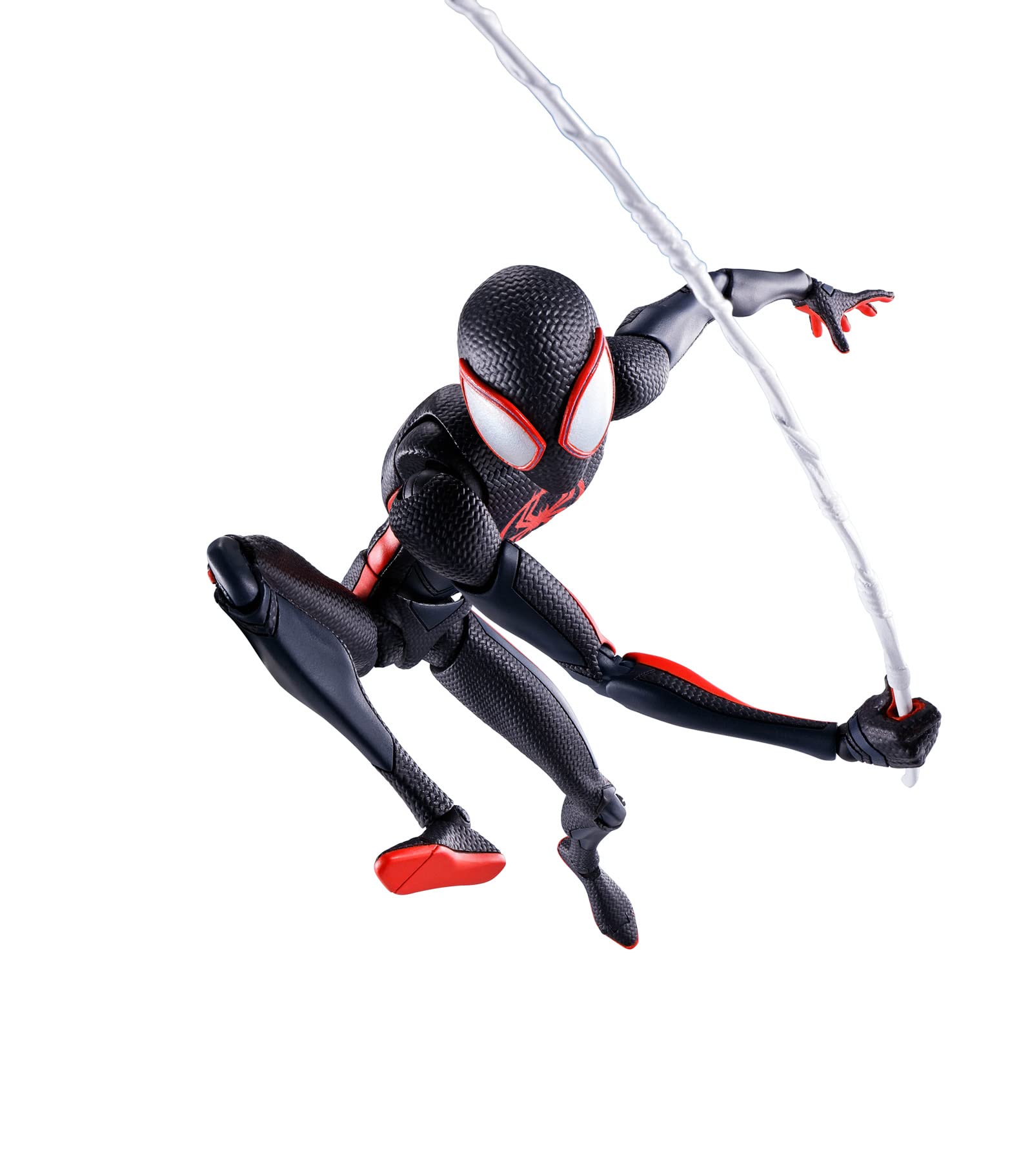Tamashii Nations Spider-Man Miles Morales figure front view for dynamic display and collection