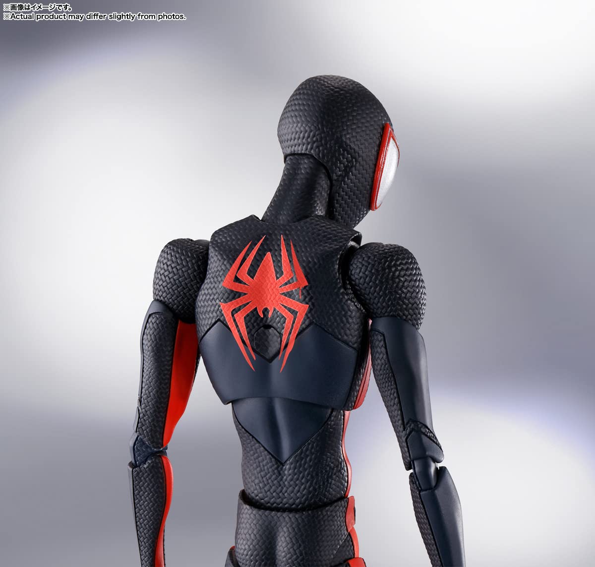 Miles Morales figure with long web accessory for dynamic action poses