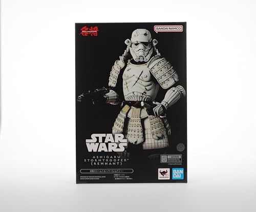 Tamashii Nations Ashigaru Stormtrooper with blaster, action-ready pose for dynamic display.