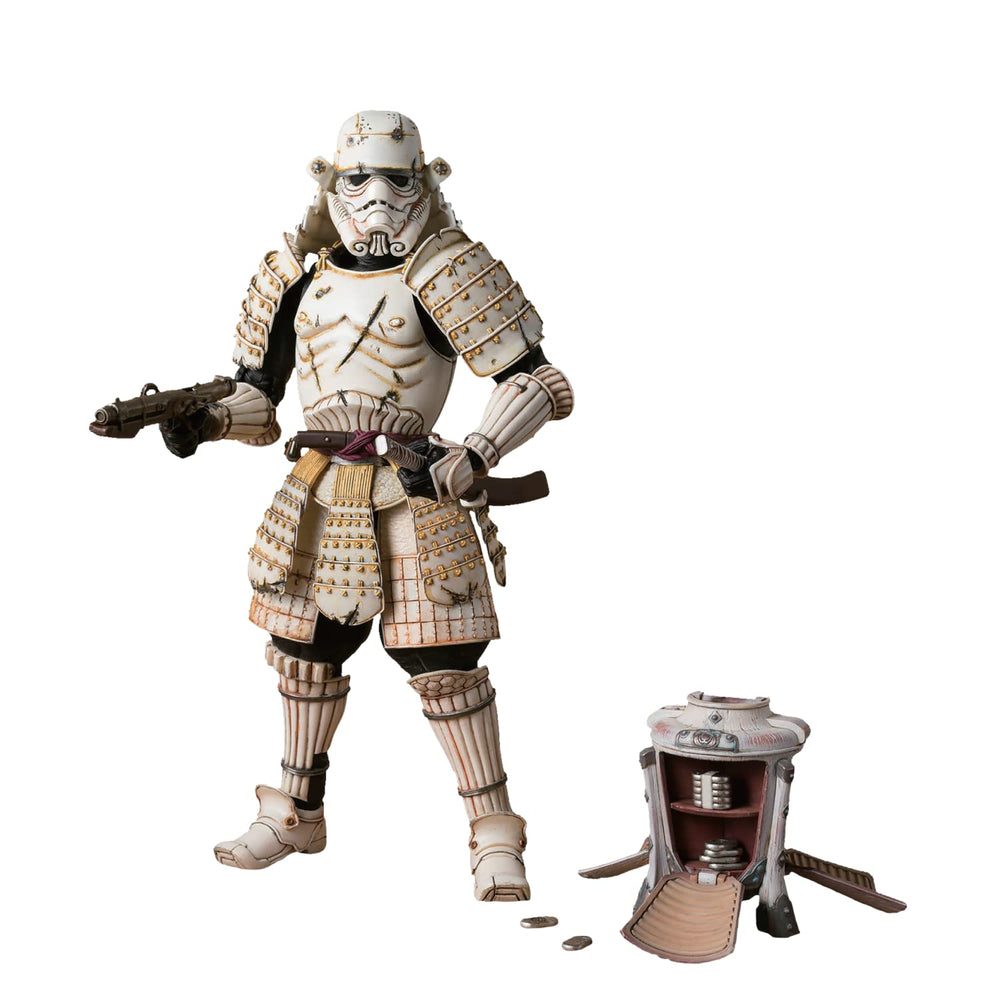 Tamashii Nations Mandalorian Ashigaru Remnant figure, front view, ideal for display and collecting.