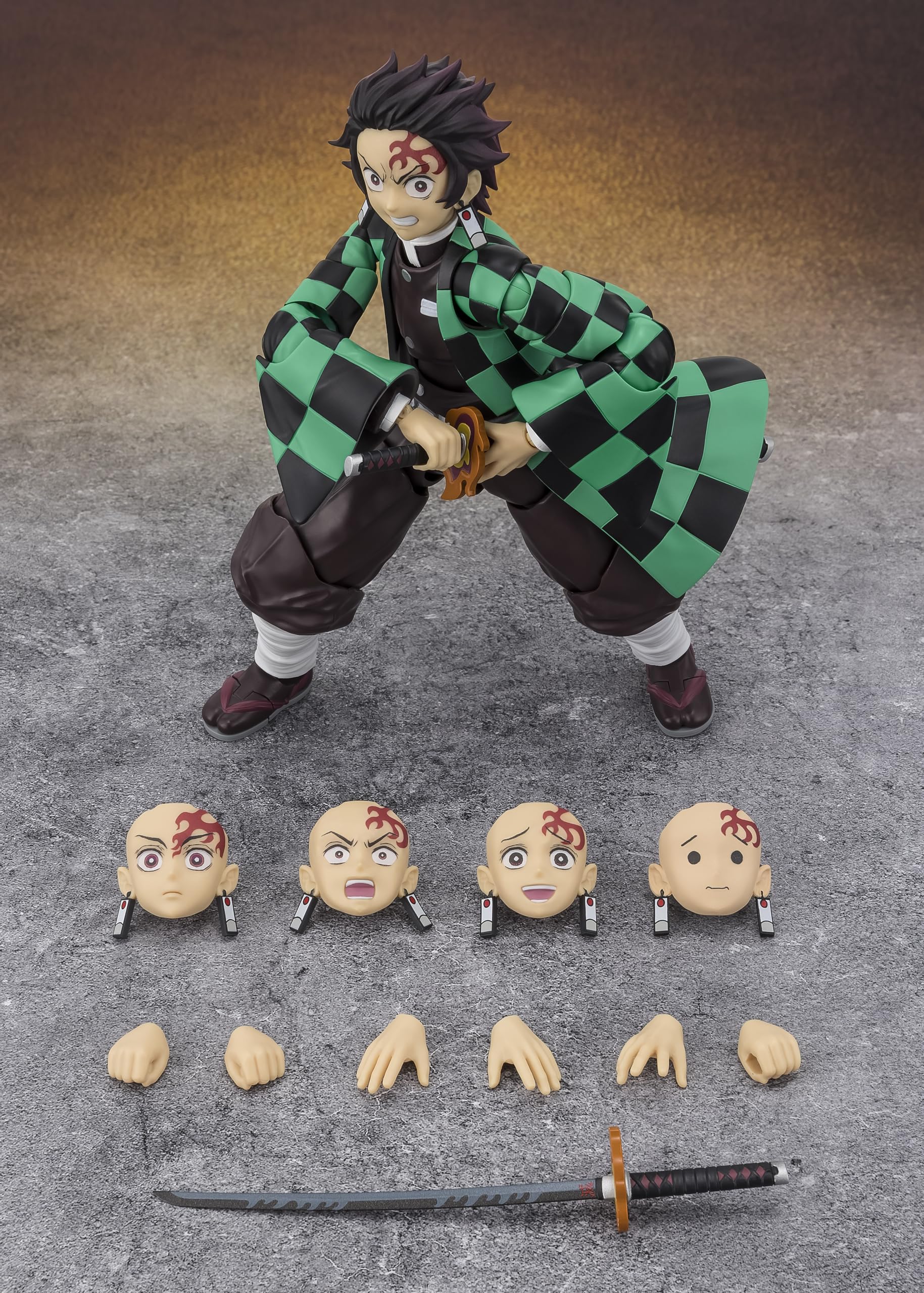 Tamashii Nations Tanjiro Kamado display pose options enable storytelling moments.