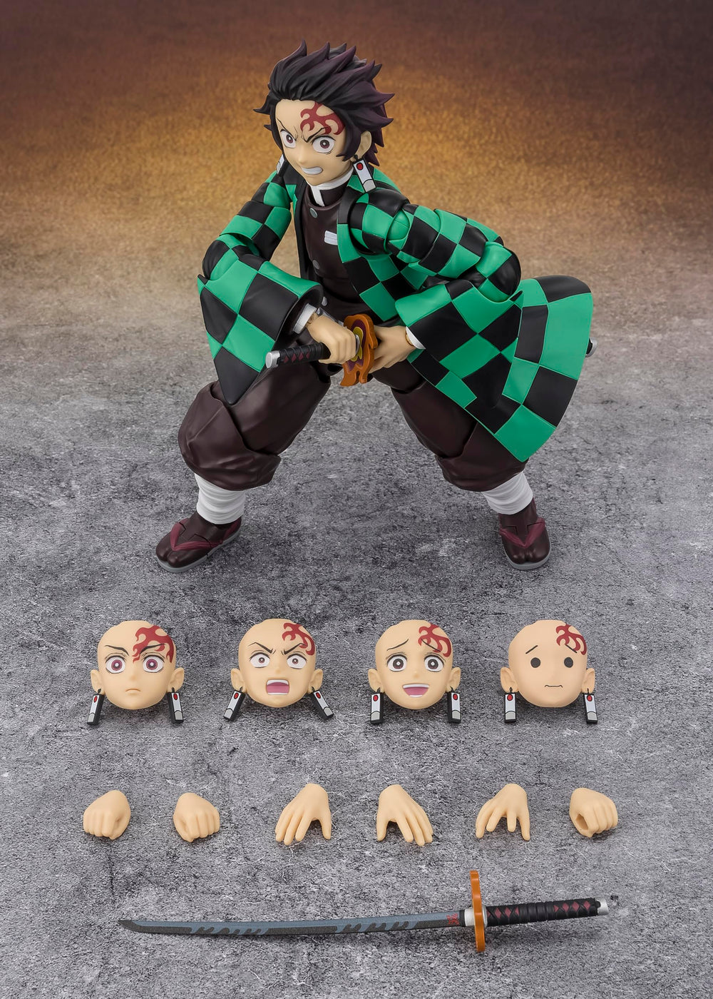 Tamashii Nations Tanjiro Kamado display pose options enable storytelling moments.