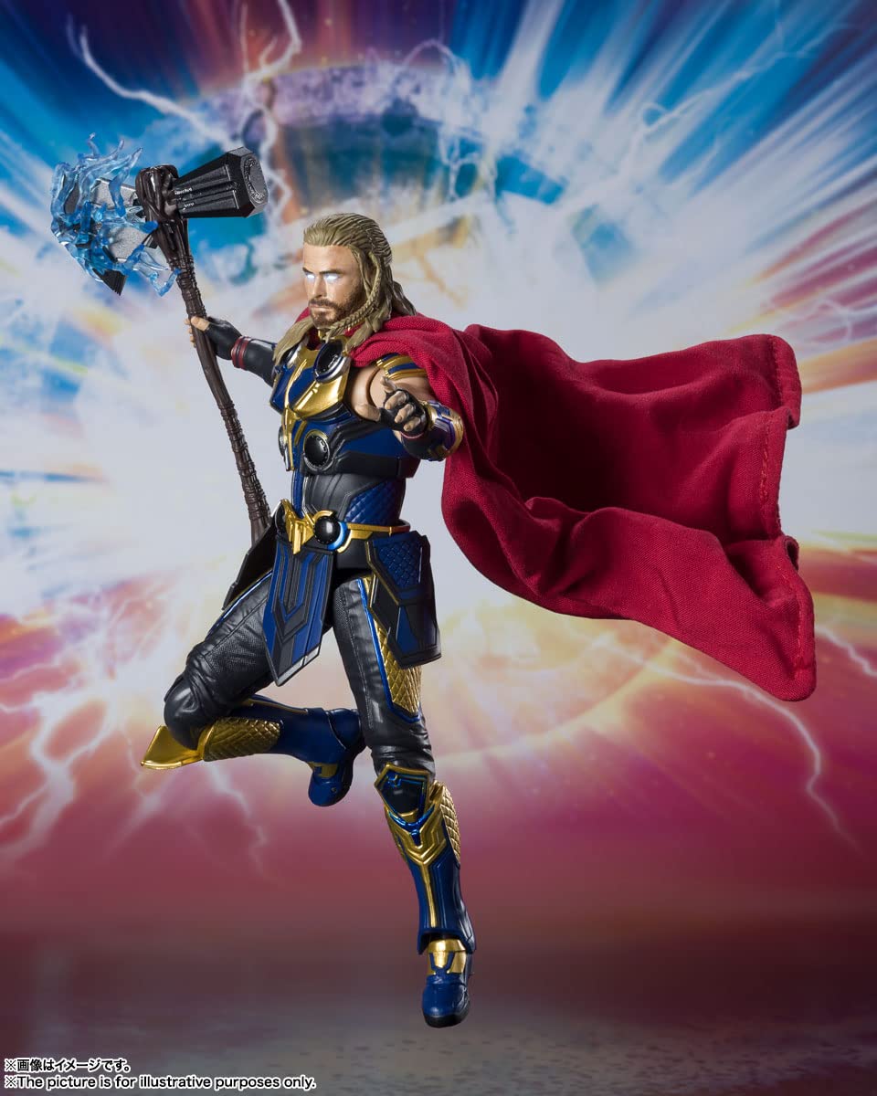 Tamashii Nations Thor Love & Thunder Stormbreaker with pose-ready accessory
