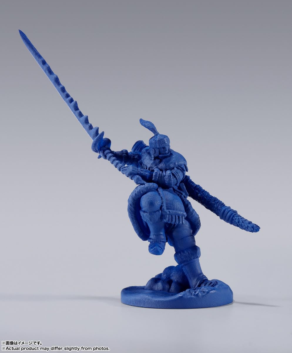 Tamashii Nations Tigrex unpainted hunter figurine for customization.