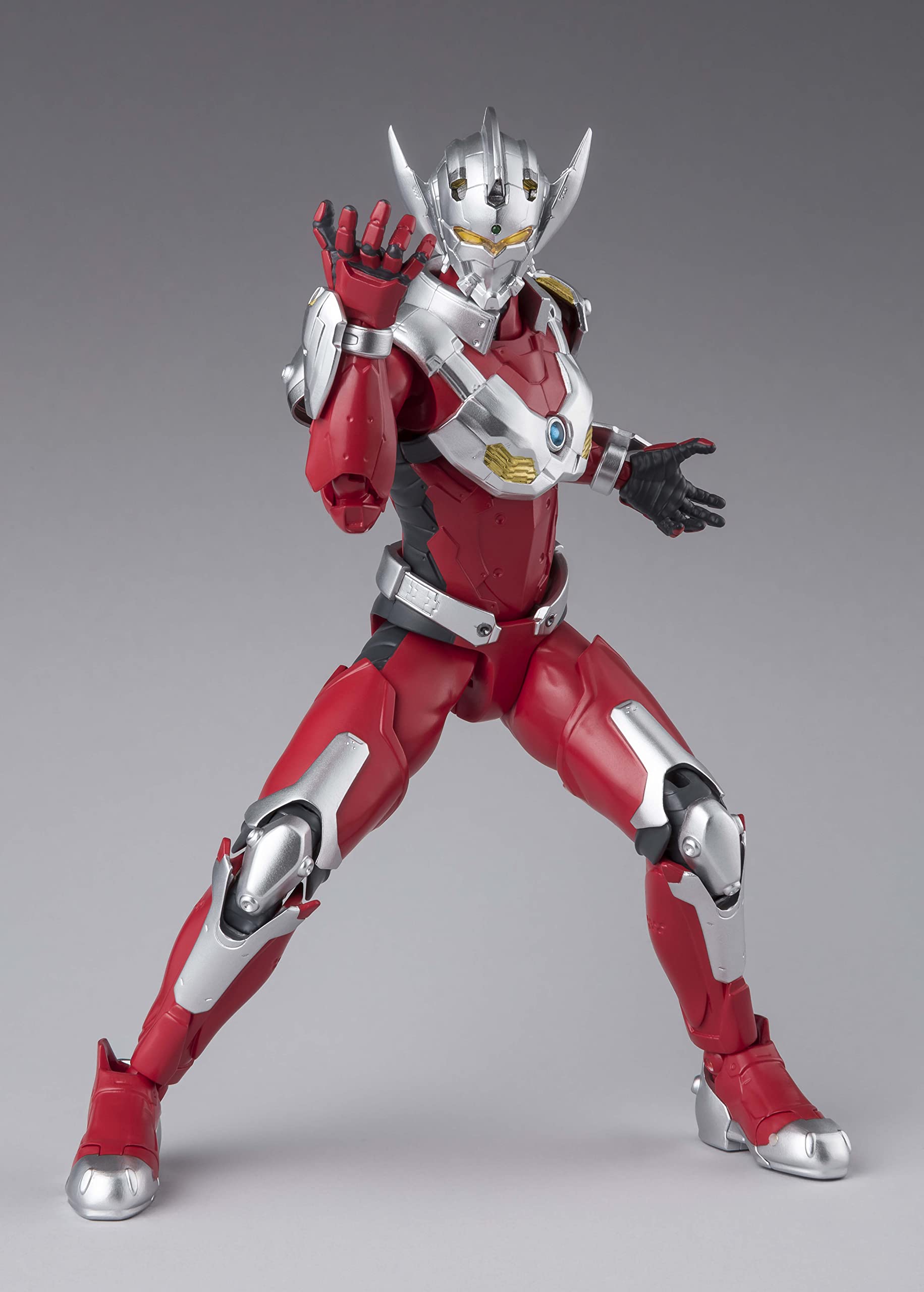 Tamashii Nations Ultraman Suit Taro flame effects enhance action displays.