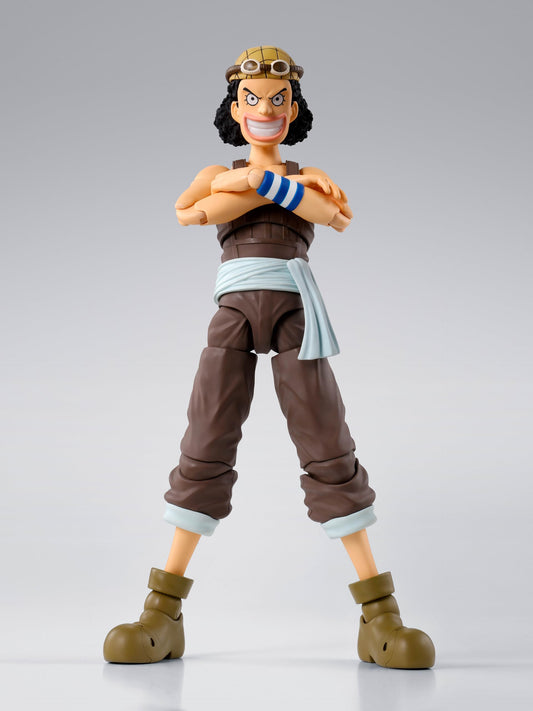 TAMASHII NATIONS Usopp interchangeable wrist parts enable expressive, varied hand positions for action scenes.