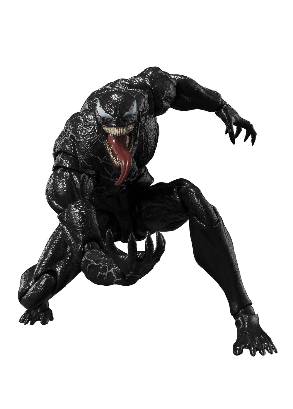 TAMASHII NATIONS Venom Last Dance figure front view enables dynamic posing options.