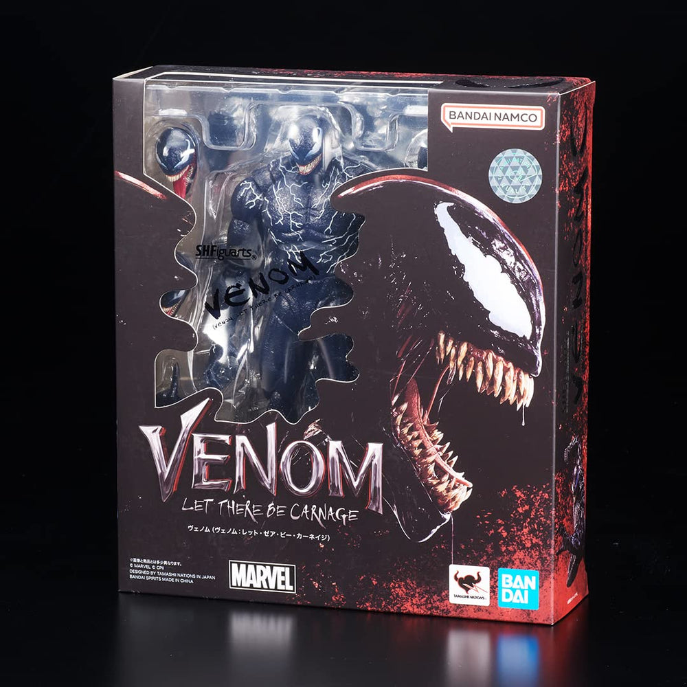 TAMASHII NATIONS Venom Parasite Mode silhouette for dramatic display