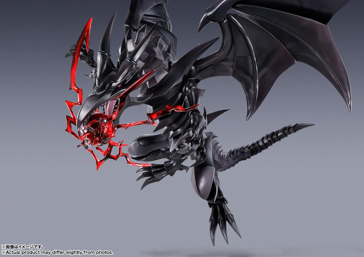 Articulation detail highlights broad range of motion for Red-Eyes-Black Dragon poses.