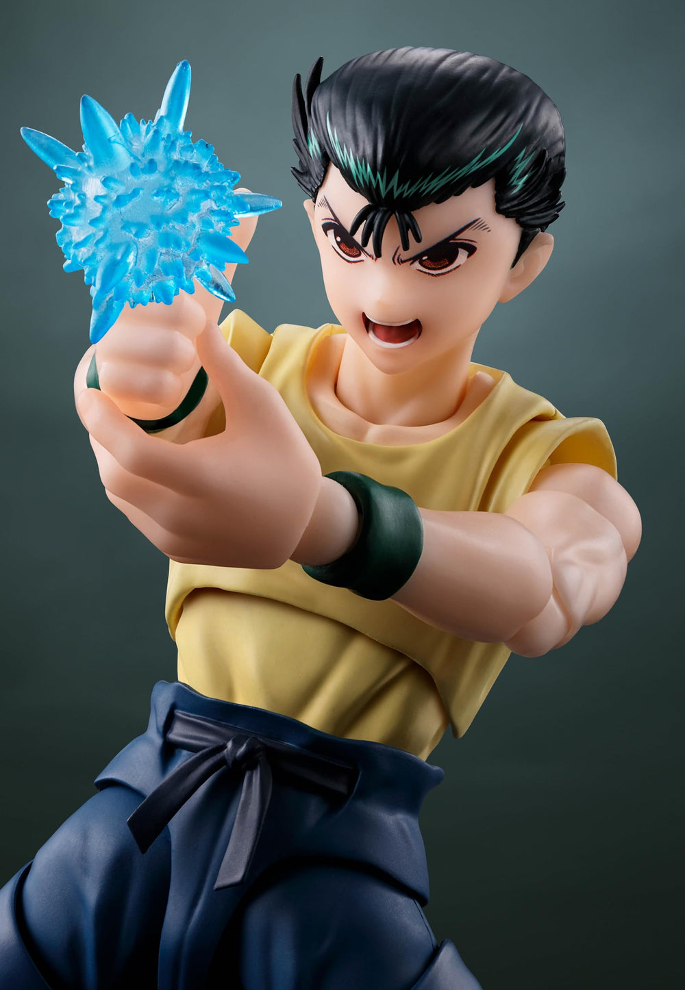 Tamashii Nations Yusuke Urameshi interchangeable head for dramatic portrayal.