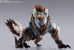 TAMASHII NATIONS Zinogre rear view emphasizing sculpting and display stability.