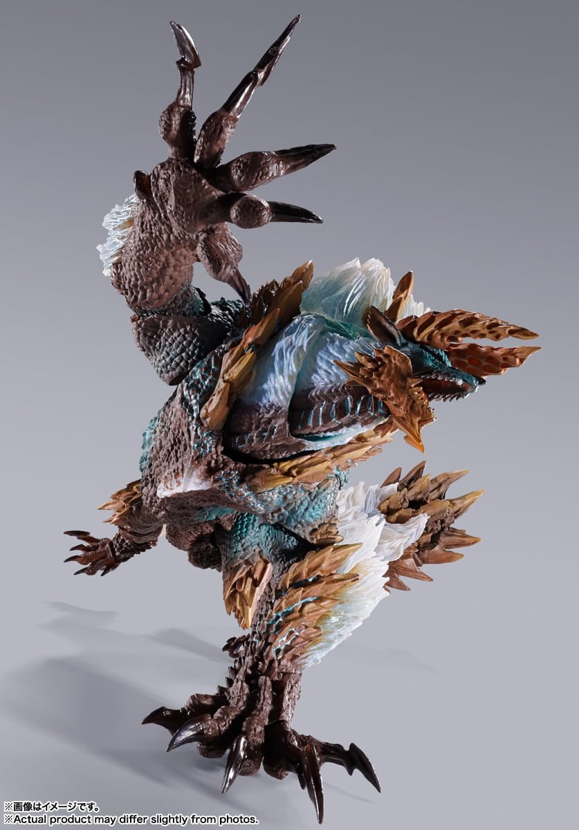 TAMASHII NATIONS Zinogre stand supports balanced posing for extended displays.