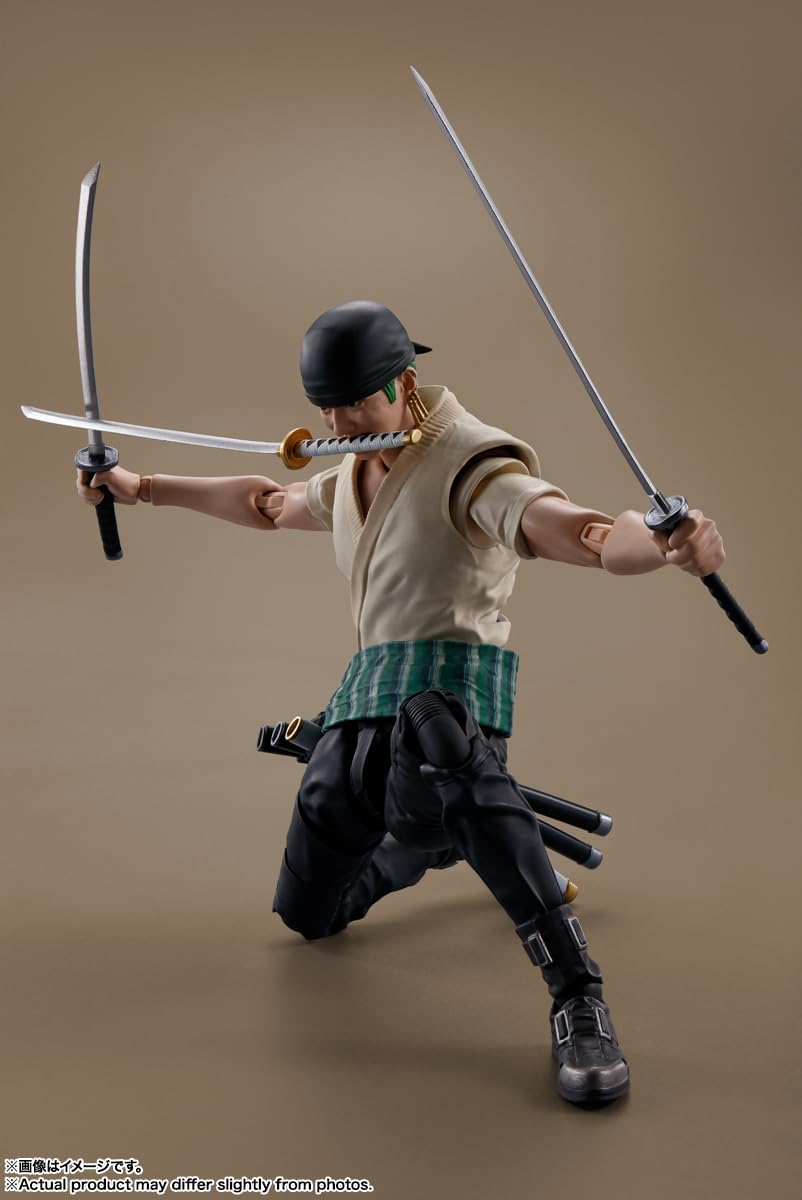Tamashii Nations Zoro packaging with Bandai Namco licensing label.