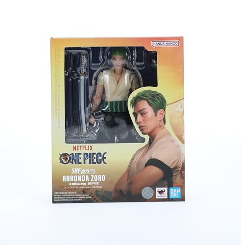 Tamashii Nations Zoro S.H.Figuarts in a dynamic pose for action scenes.
