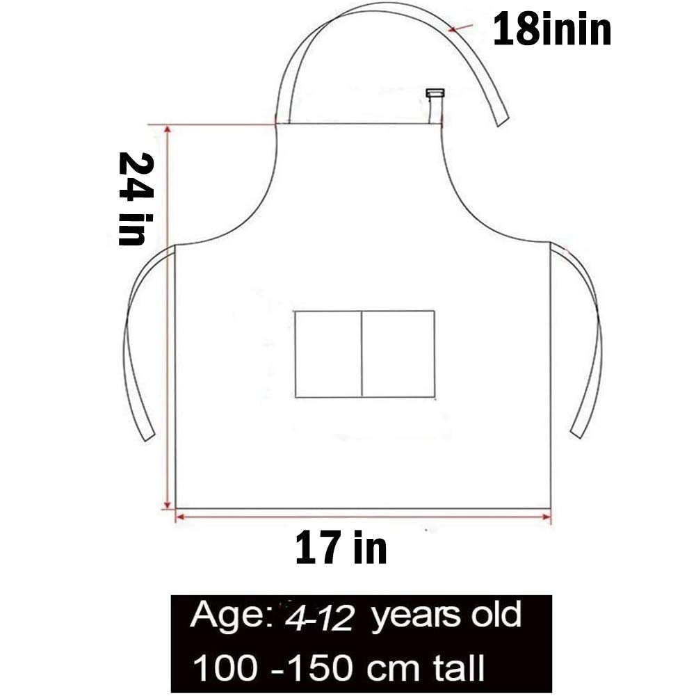 Tamicy kids apron with adjustable ties for secure fit during art, baking, and cooking.