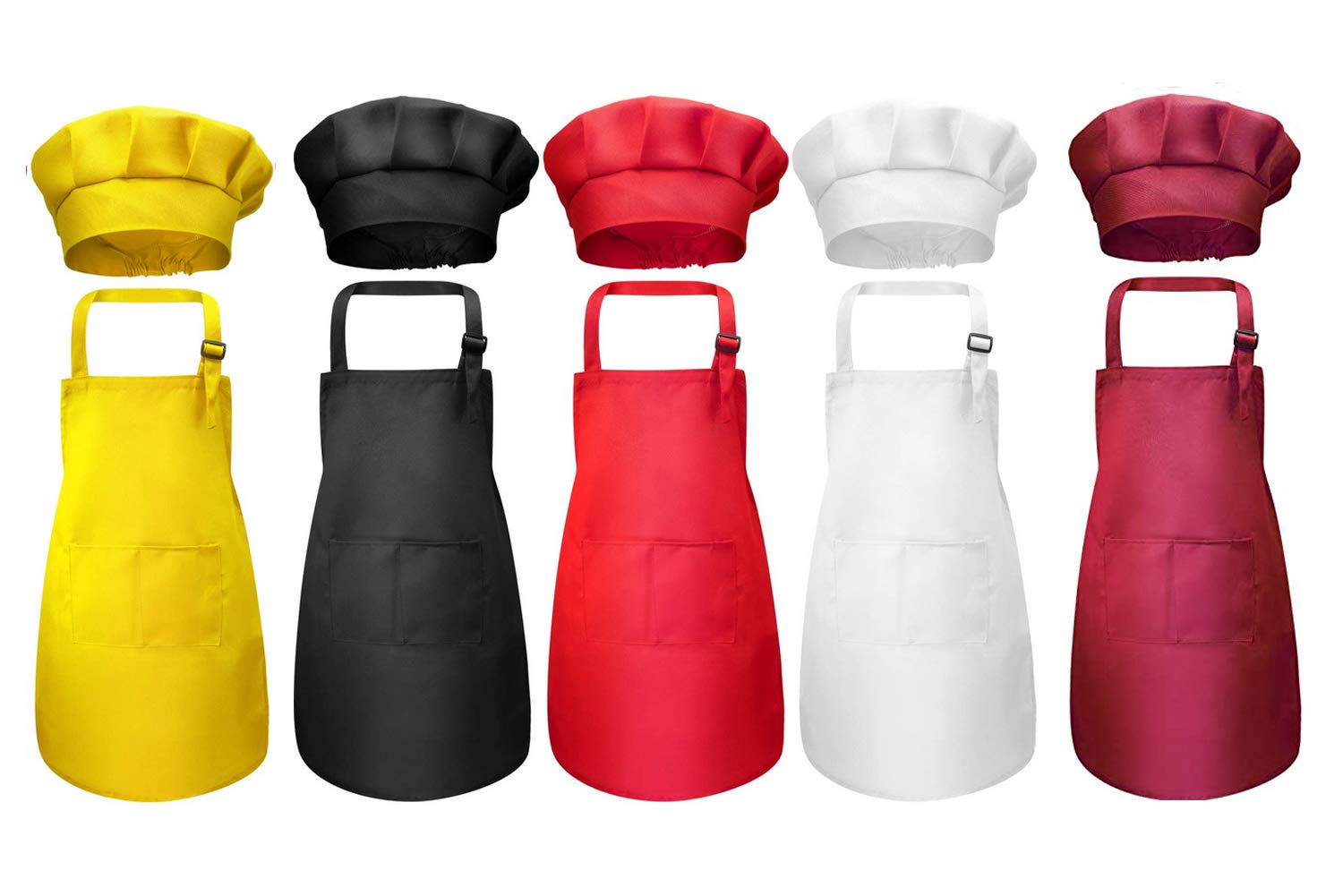 Tamicy kids chef hat and apron set for interactive cooking and mess-free kitchens.